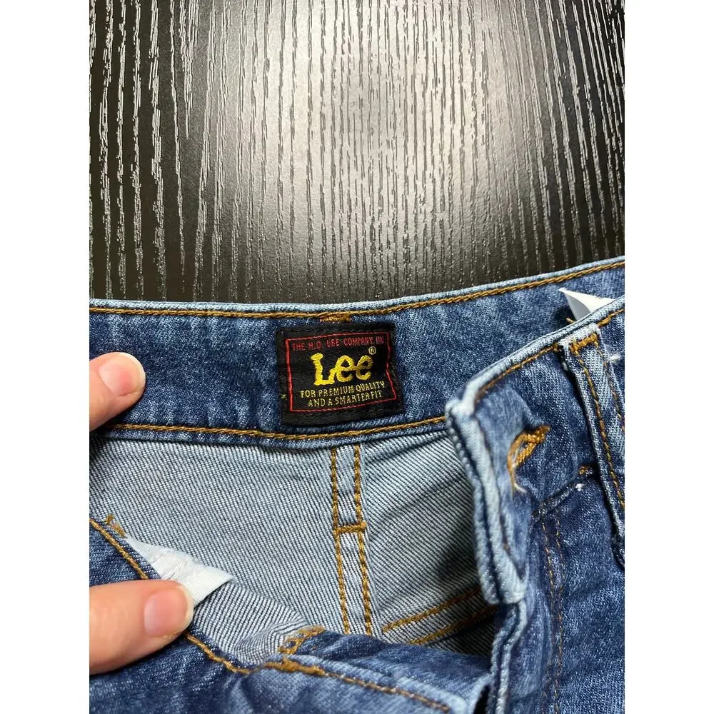 Vintage 90’s Lee High Waisted Jean Shorts with Cut-off Hem